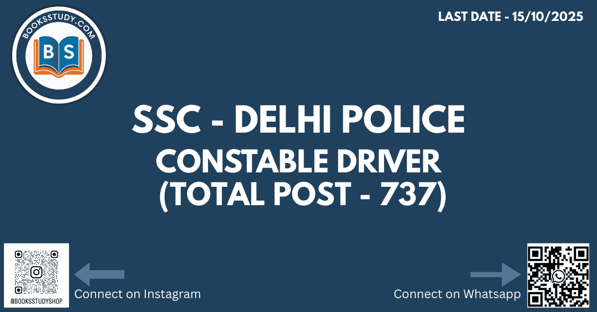 SSC Delhi Police Driver Recruitment 2025